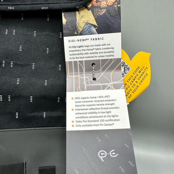 PO Campo Visi Hemp Vega Crossbody Sling Reflective ⚡ Bag Fits Up To 15" Laptop - Picture 2 of 10